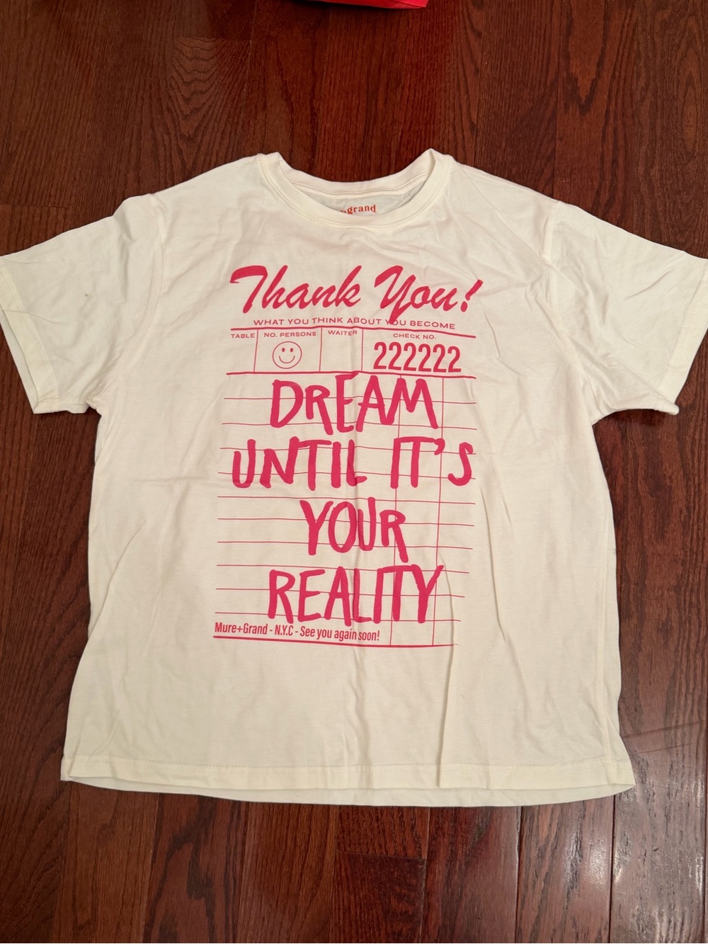 mûre+grand White Graphic Tee with Red Print